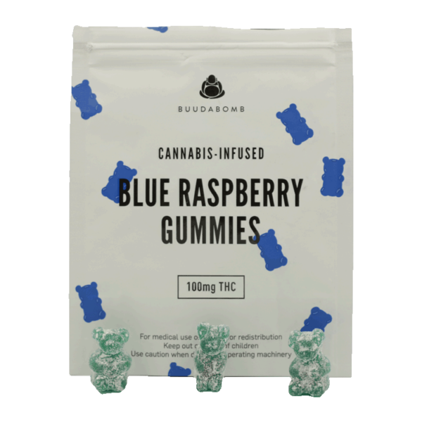 Buudabomb – Blue Raspberry Gummies – 100mg | Buy My Weed Online Canada