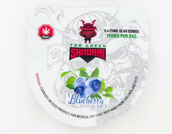 The Green Samurai – Blueberry Gummies – 150mg | Buy My Weed Online Canada