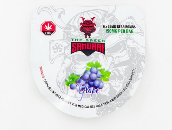 The Green Samurai – Grape Gummies – 150mg | Buy My Weed Online Canada