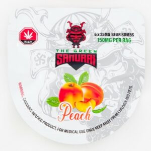 The Green Samurai – Peach Gummies – 150mg | Buy My Weed Online Canada