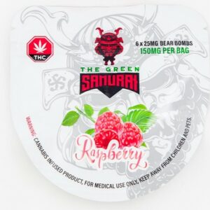 The Green Samurai – Raspberry Gummies – 150mg | Buy My Weed Online Canada