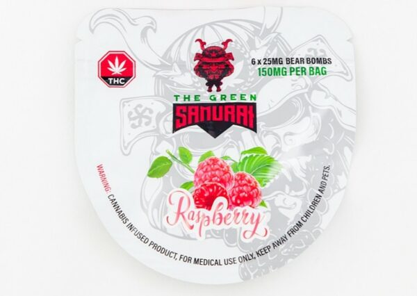 The Green Samurai – Raspberry Gummies – 150mg | Buy My Weed Online Canada