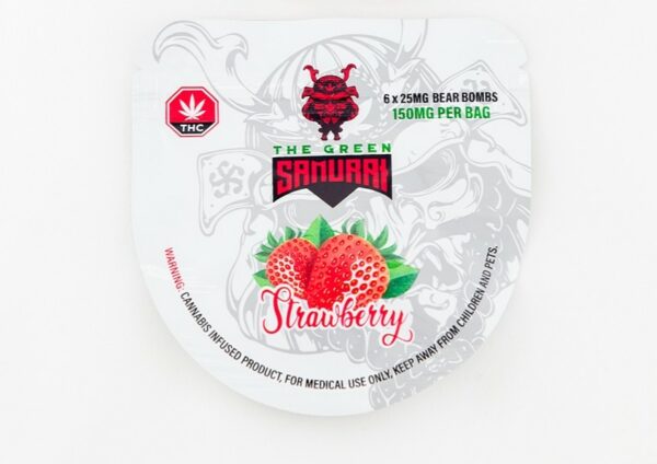 The Green Samurai – Strawberry Gummies – 150mg | Buy My Weed Online Canada