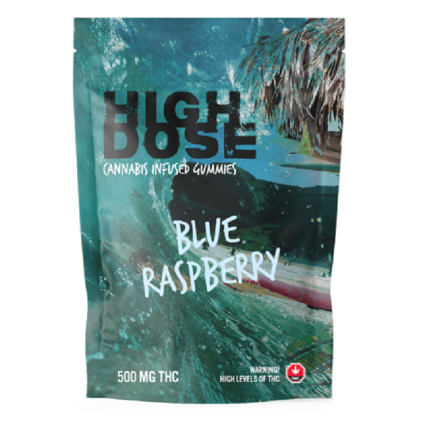 High Dose – cannabis Infused Gummies – Blue Raspberry – 1000mg/1500mg | Buy My Weed Online Canada