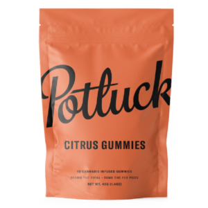 Potluck Extracts – Citrus Gummies – 200mg THC | Buy My Weed Online Canada