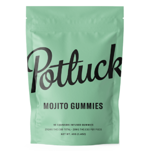 Potluck Extracts – Mojito Gummies (1:1) – 100mg THC / 100mg CBD | Buy My Weed Online Canada