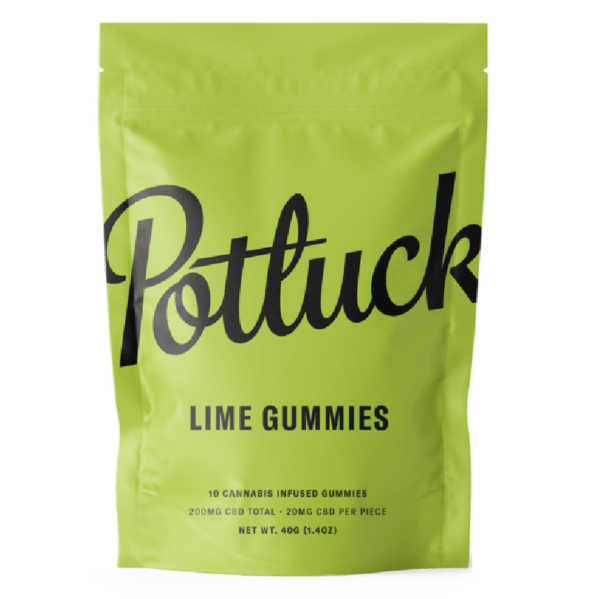 Potluck Extracts – Lime Gummies (CBD) – 200mg | Buy My Weed Online Canada