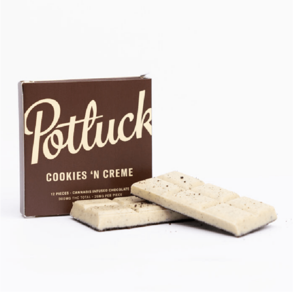 Potluck – Infused Chocolate – Cookies & Cream – 300mg THC | Buy My Weed Online Canada