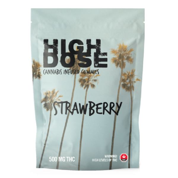 High Dose – cannabis Infused Gummies – Strawberry – 500mg/1000mg | Buy My Weed Online Canada