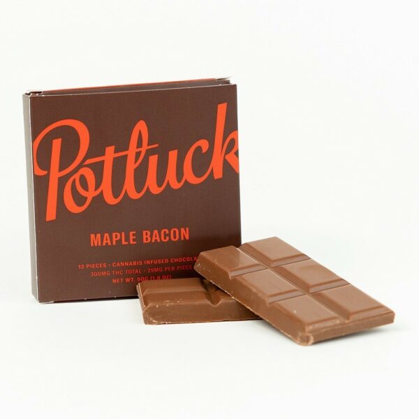 Potluck – Infused Chocolate – Maple Bacon – 300mg THC | Buy My Weed Online Canada