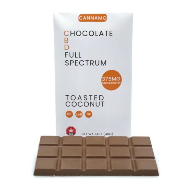 Cannamo – Full Spectrum CBD Chocolate – 375mg – Toasted Coconut | Buy My Weed Online Canada